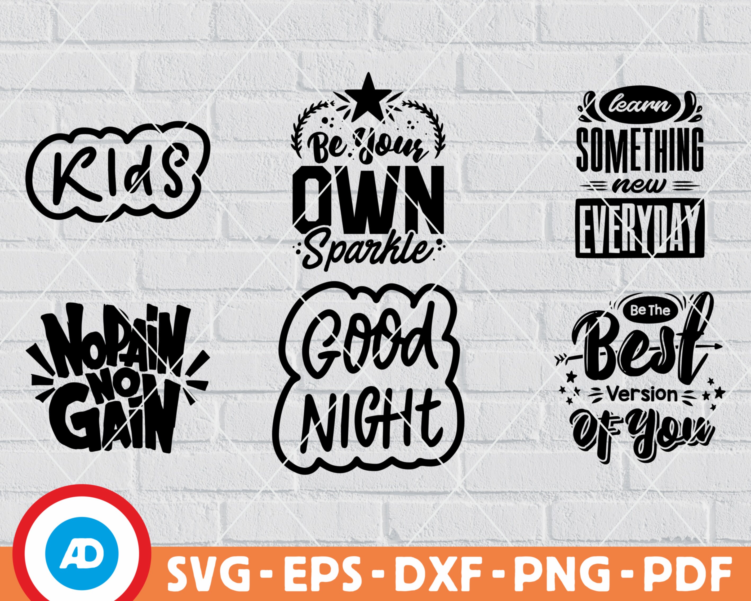 37 Inspirational Quotes SVG BUNDLE Svg Eps Dxf Pdf Png Hand - Etsy