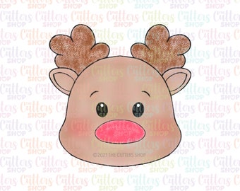 Reindeer face cookie cutter
