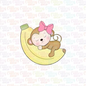 Baby Monkey Girl cookie cutter