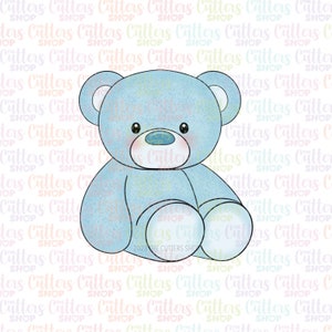 Blauer Bär-Ausstecher, Teddybär-Ausstecher, Baby-Dusche-Ausstechform, Babybär-Ausstechform