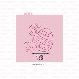 Brush with Easter Egg  PYO Cookie Stencil, Easter cookie stencil, cookie stencil and cookie cutter