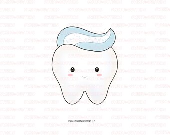 Tooth with Toothpaste Cookie Cutter 24