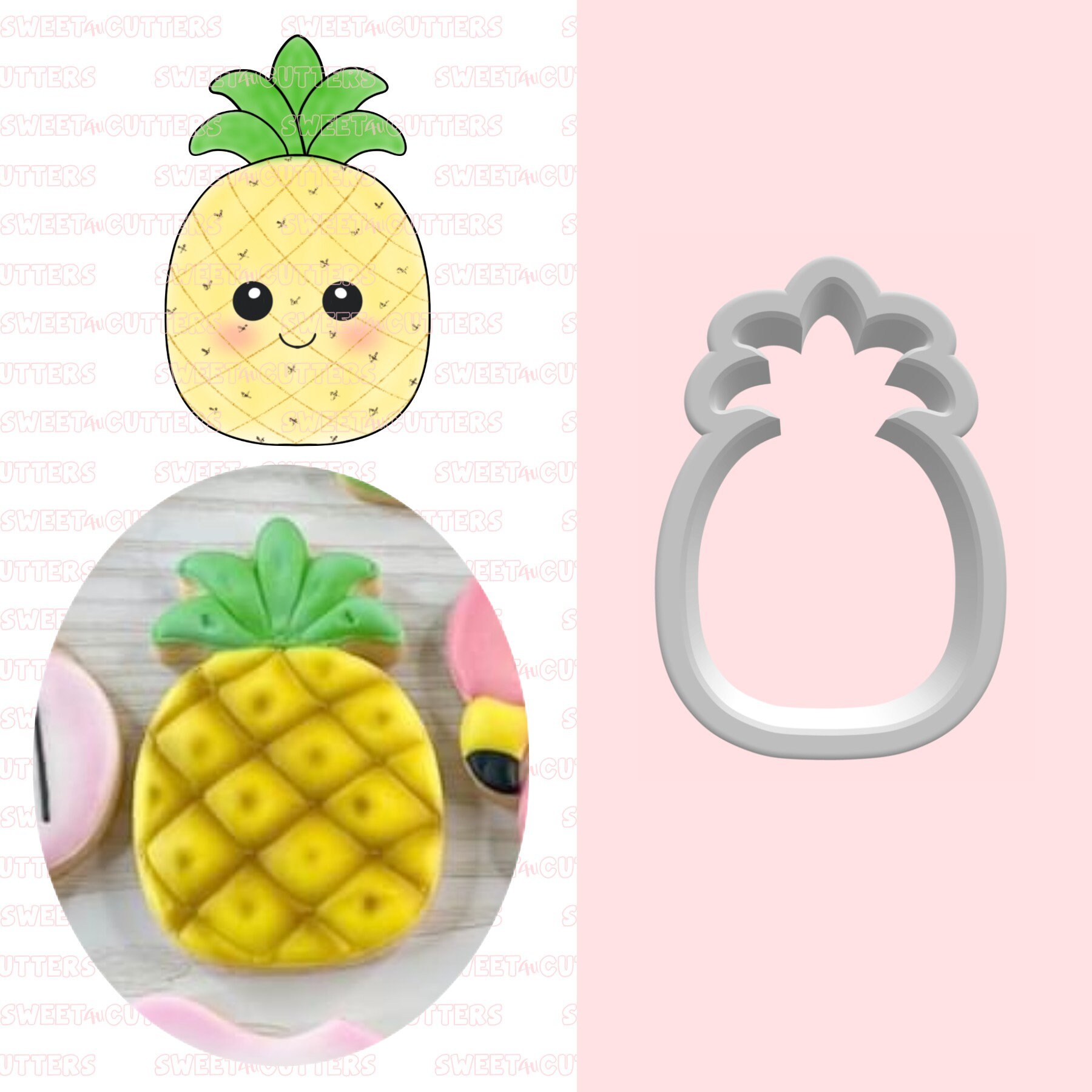 Pineapple Cookie Cutter - Etsy