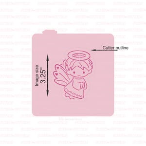 Angelito  PYO Cookie Stencil, religion cookie stencil, Christmas stencil, cookie stencil and cookie cutter