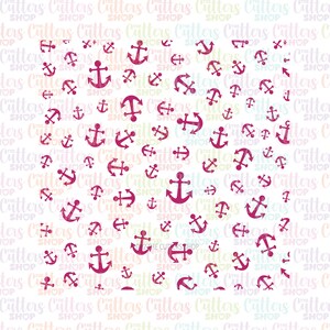 Anchor pattern cookie stencil