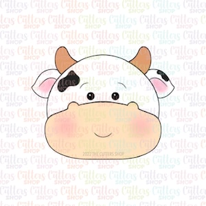 Cow face cookie cutter