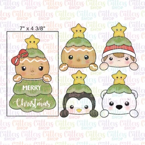 Christmas Tree Cookie cutter Set of 6 cutters, C22,