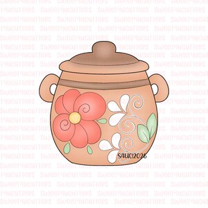 Olla de Barro Cookie Cutter, Mexico Theme, Fondant or Clay Cookie cutter