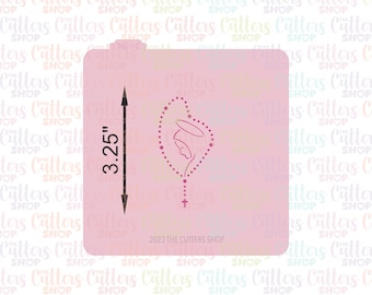 Rosary cookie stencil