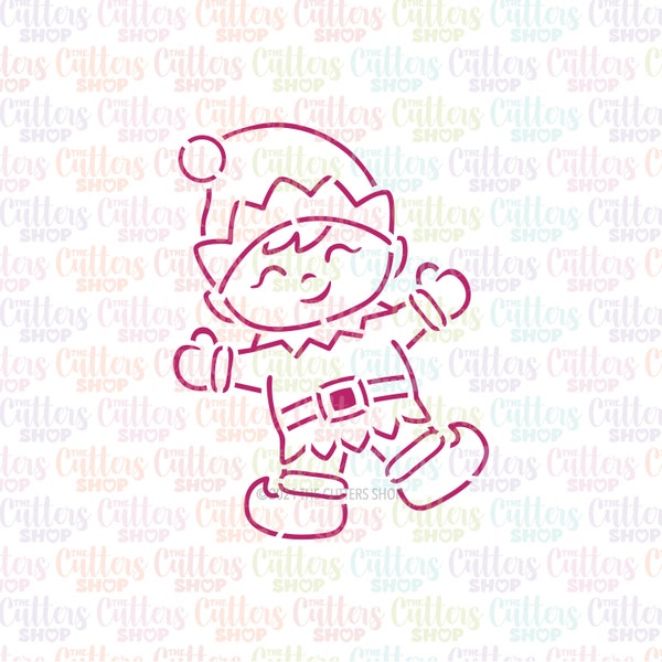 Elf PYO cookie stencil