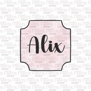 Alix plaque cookie cutter