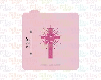 Cross D2 cookie stencil