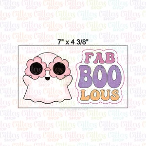 Fab boo lous set cookie cutter, cookie cutter set, groovy halloween plaque cookie cutter