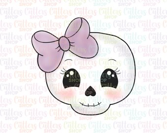 Skull girl cookie cutter