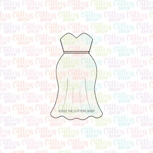 Wedding Dress Cookie Cutter