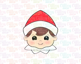 Elfie  face Cookie Cutter, fondant cookie cutter, Christmas cookie cutter