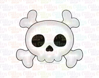 Skull P cookie cutter, skull pirate cookie cutter, halloween cookie cutter