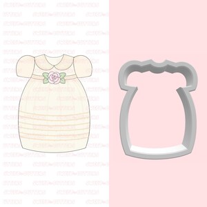 Baptism Girl Baby Dress Cookie cutter,Dress Princess Baptismal cookie cutter, baby free cookie cutter