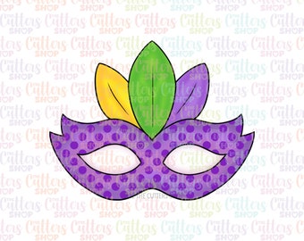 Mardi gras mask cookie cutter