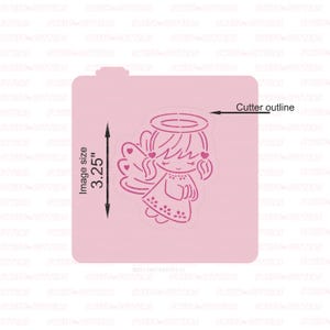 Angelita  PYO Cookie Stencil, religion cookie stencil, Christmas stencil, cookie stencil and cookie cutter