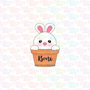 Easter Bunny in the Pot Cookie Cutter