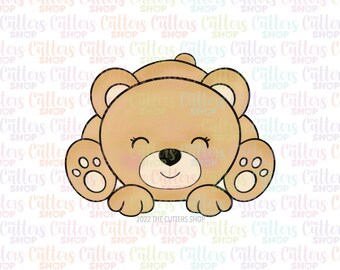 Babys teddy cookie cutter, teddy bear cookie cutter, baby bear cookie cutter, animals cookie cutter, Baby shower cookie cutter