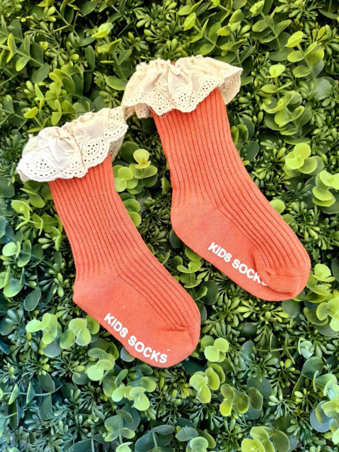 Orange Knee Length Socks 03 Years Knee High Socks Baby Etsy UK