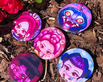 K-POP DEMON HUNTERS Pins with Rumi, Mira, Zoey, Jinu, Tiger Huntrx