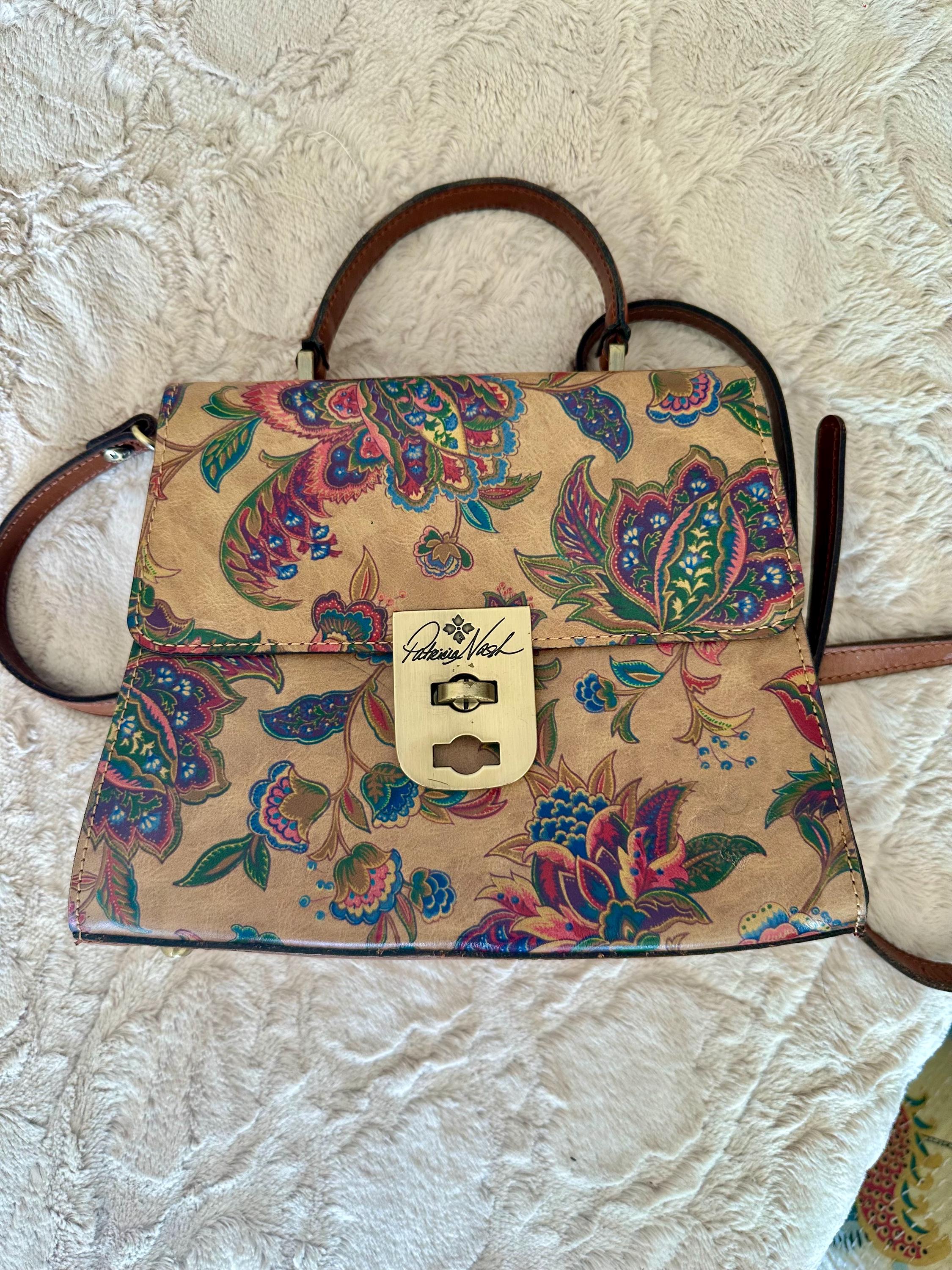 PATRICIA NASH Navy Multi Leather Le Fleur Print Tinchi Belt Bag Patricia Nash - Etsy main image 2