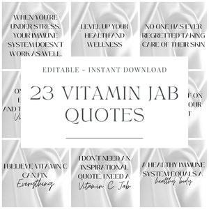 23 White Vitamin Boosters Quotes Vitamin Injections Aesthetics Templates Instagram Templates Ready To Use With Canva