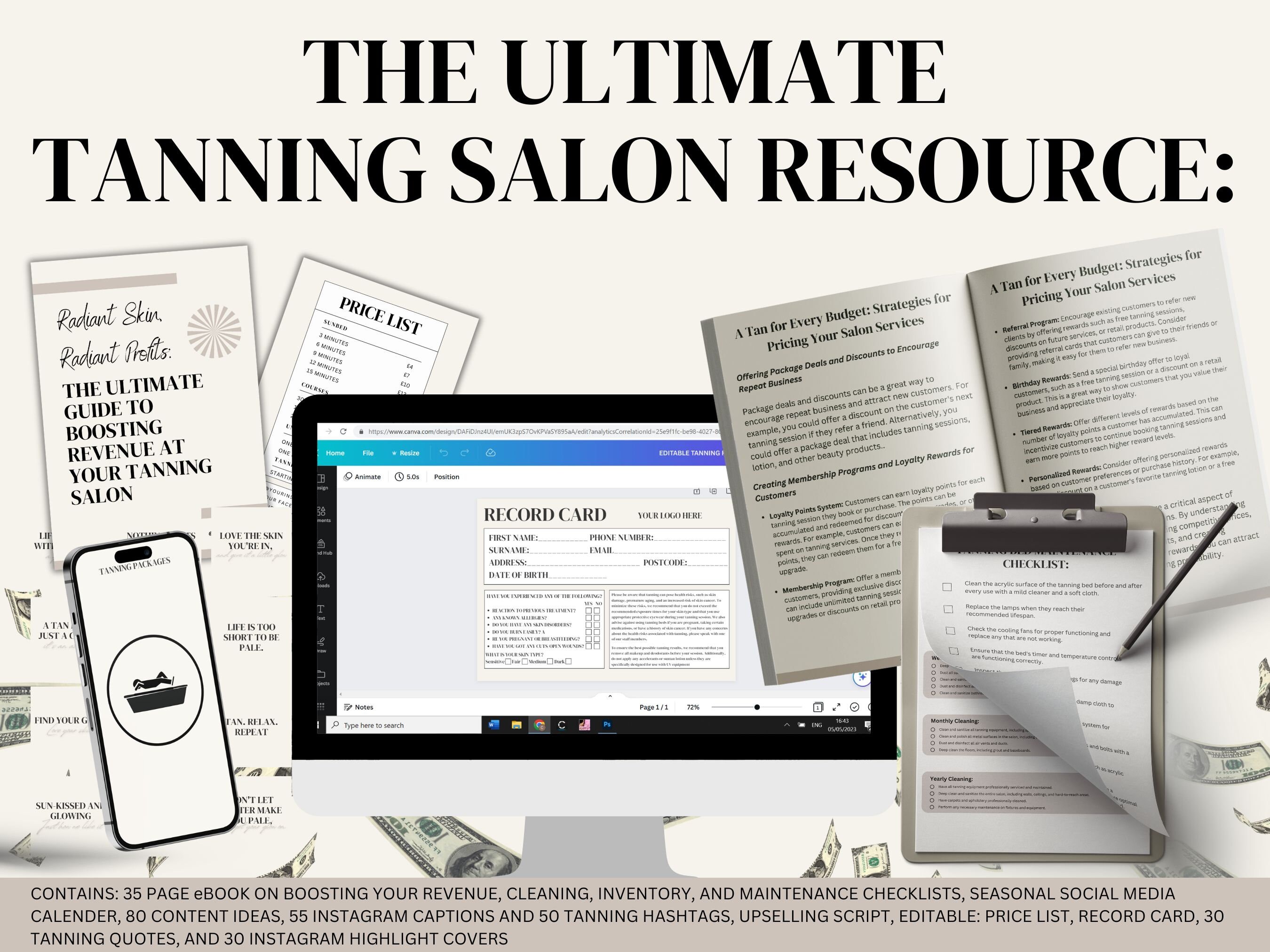 Ultimate Tanning Salon Booster Revenue Maximising Ebook, Managers