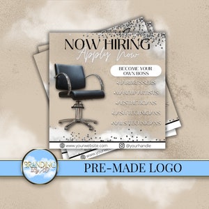 Teraz zatrudniamy Beżowy szablon Canva Tan Silk, Instagram Hiring Post Template Social Flyer Job Wolne stanowisko, Szukamy nowego Sand Color Editable