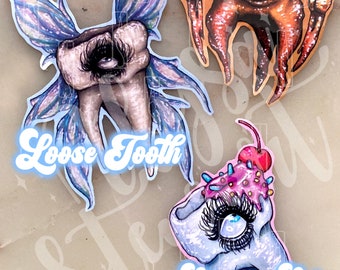 Loose tooth sticker set