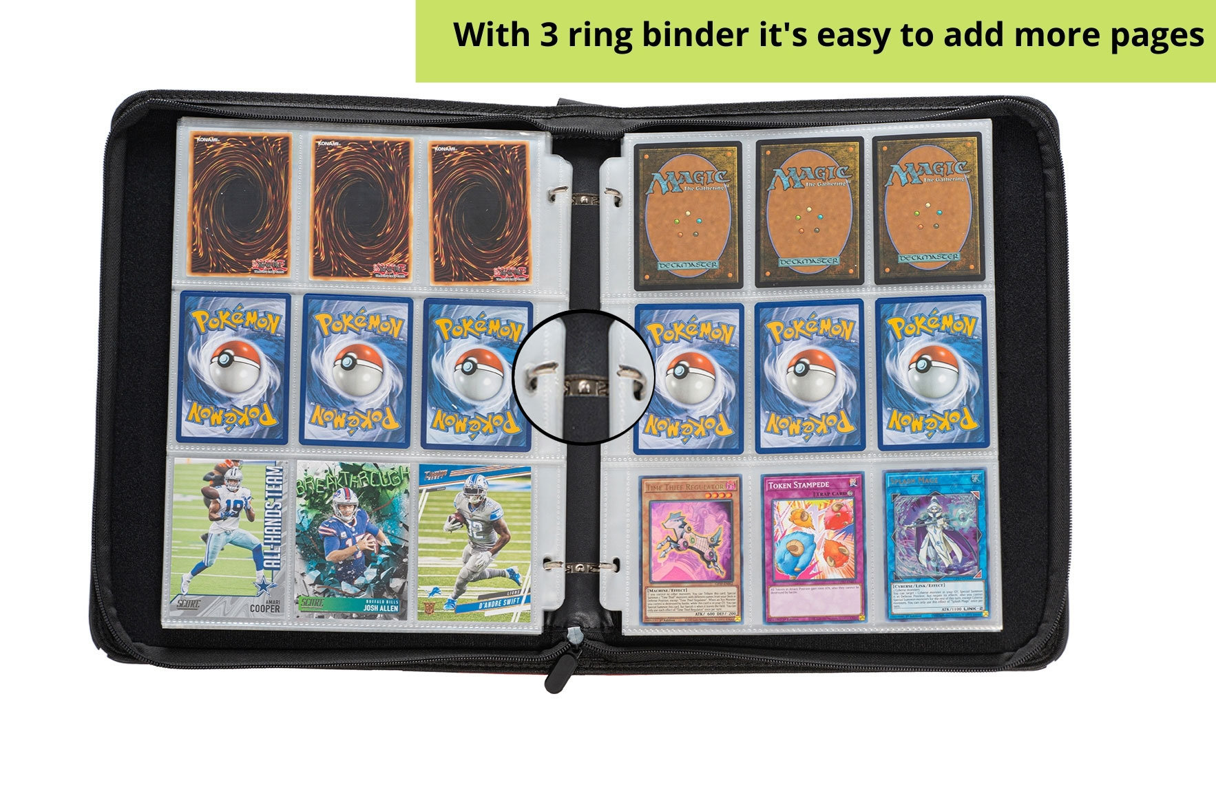 Trading Card Binder, 3-ring Binder for Cards, ollector, 9 Pocket, You Can  Add 700+ Cards - Etsy