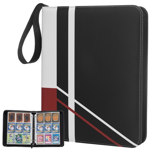3 ring binder for cards Trading Card Binder, Album, Kpop Photocard Book, 3-ring MTG, TCG, Football, Baseball Cards, Collector Polaroid Cards, 9 Pocket Snap locking poly rings wont pinch Is a 3 ring binder
