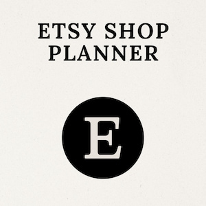 Etsy Shop Planner, Launch Guide, Listing Workbook (Digital Download)