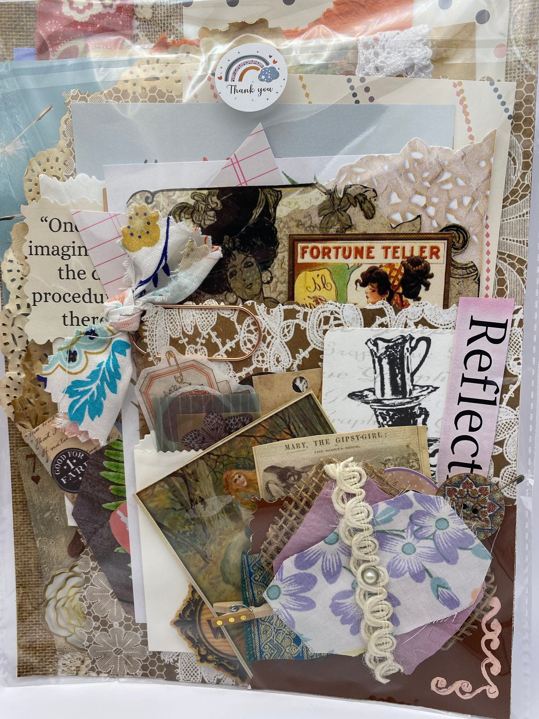 junk journal ジャンクジャーナル雑記帳　蛇腹ファイル　平袋付き junk journal ジャンクジャーナル雑記帳 蛇腹ファイル 平袋付き
