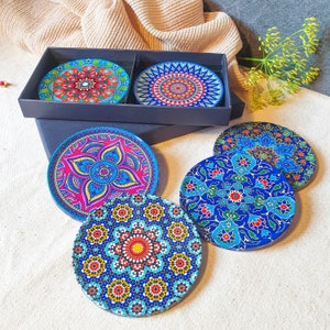 Set of 6 coasters with Sicilian motifs • Gifts for her • Gifts for the home • Christmas gifts • Housewarming gifts