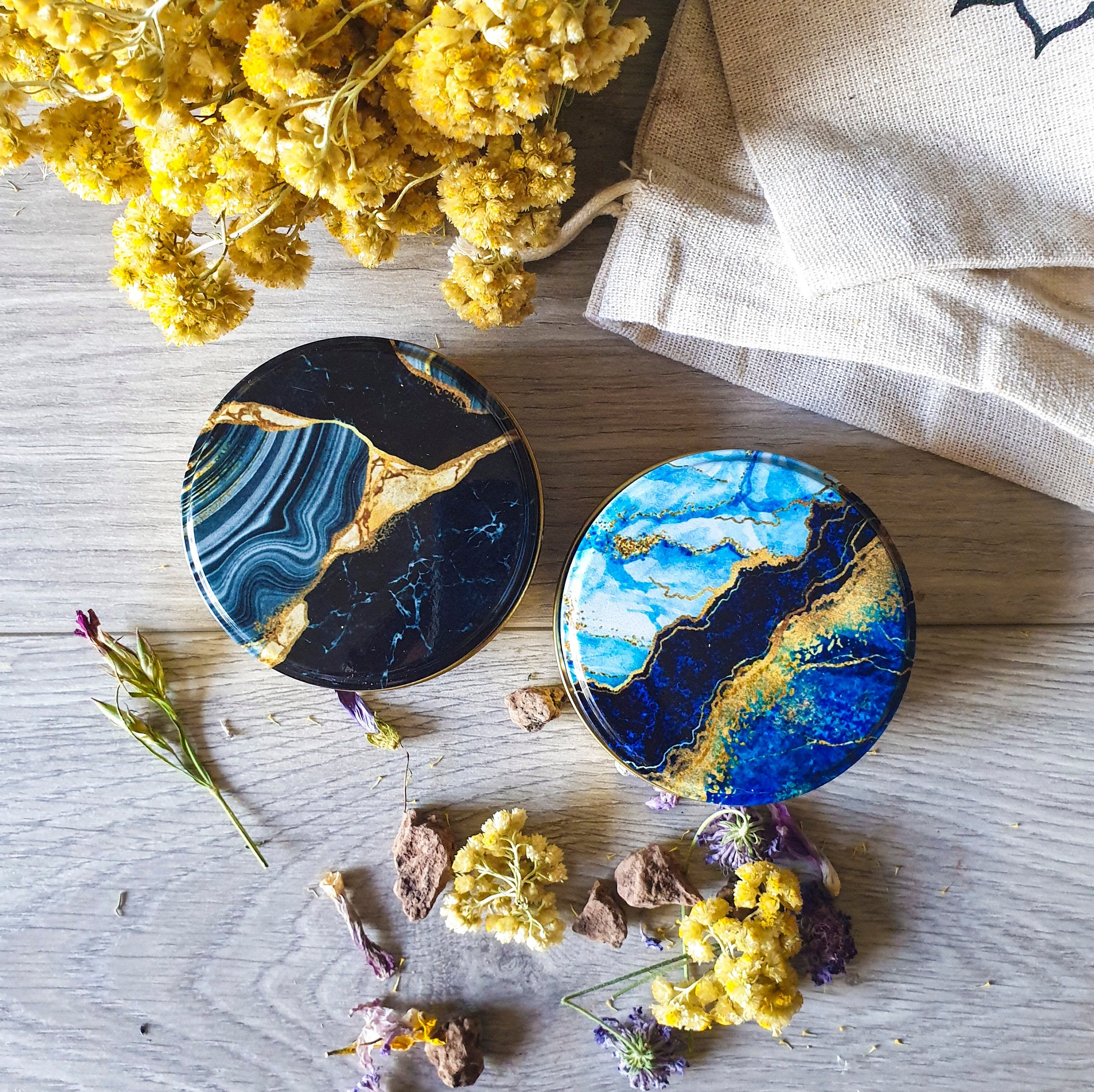 Set of 2 Handmade Scented Natural Soy Candles / Home Gift / Christmas ...