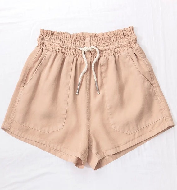 Khaki Rope Tie Shorts