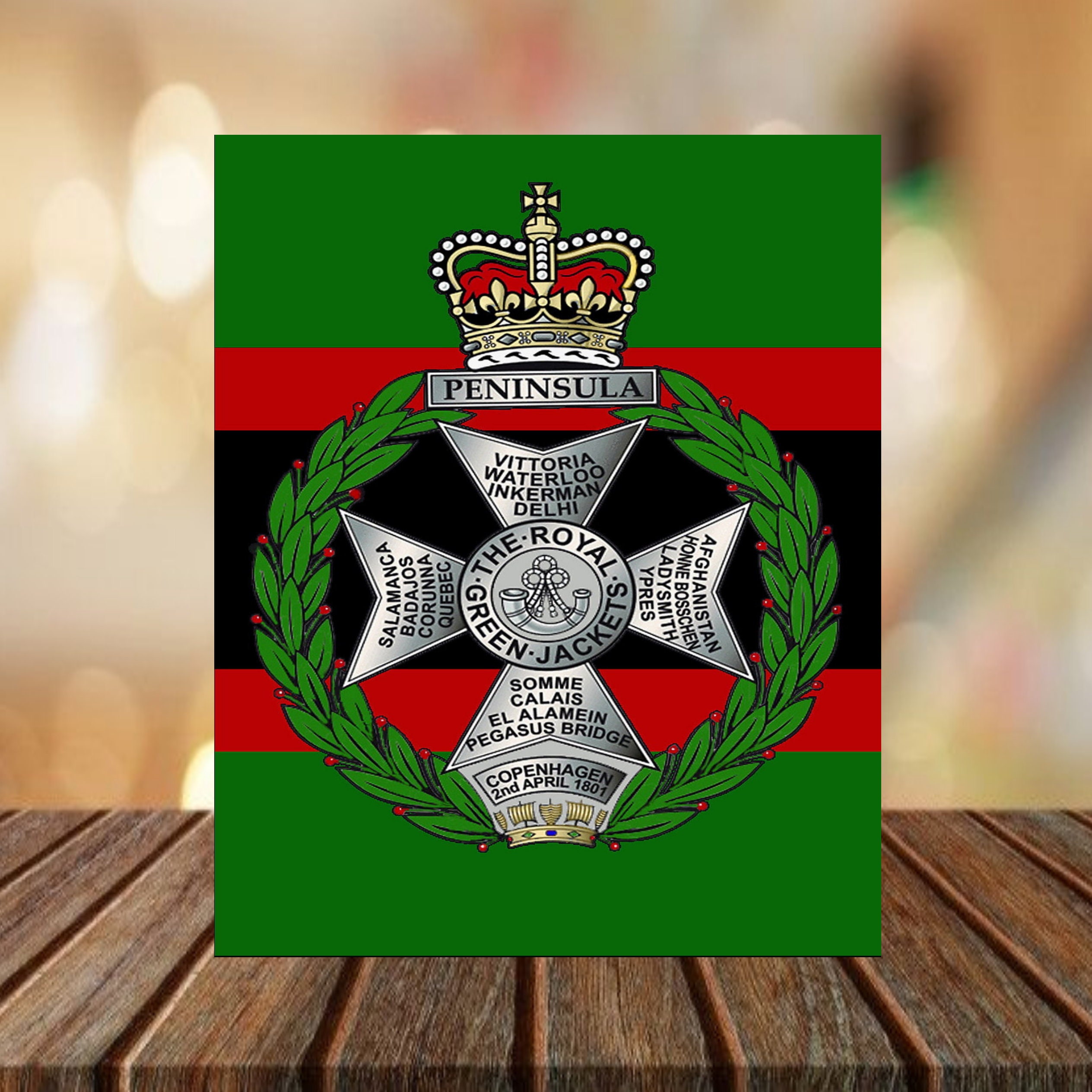 Royal Green Jackets Cap Badge Metal Sign.....ideal for Bar Etsy
