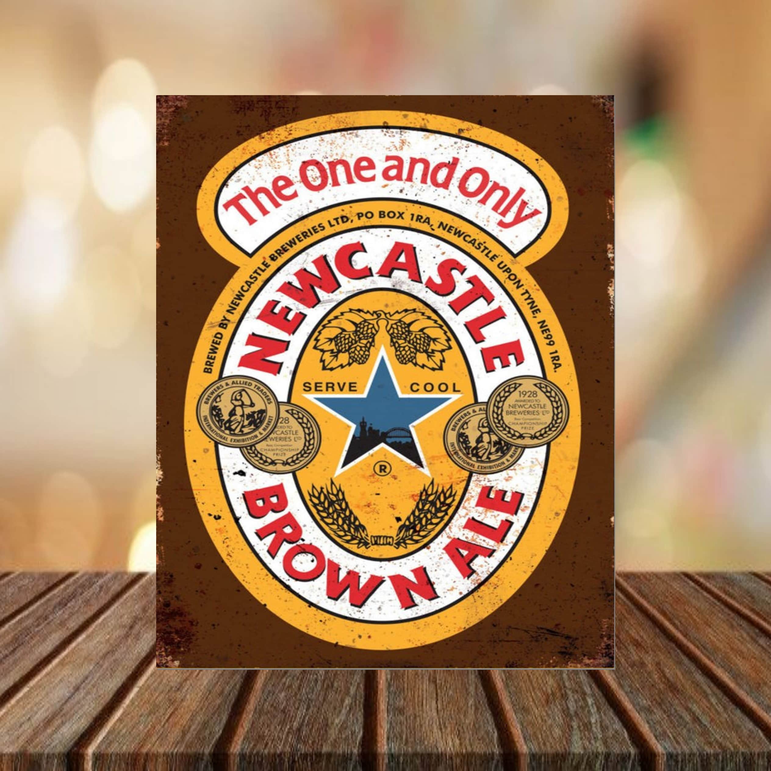 Newcastle Brown Ale Metal Sign.....ideal for Bar Pub Mancave Etsy
