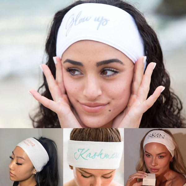 Spa Headband Bachelorette Party Gift Spa Headband Custom Logo Bathroom Gift Idea Wrap Headband Adjustable Girlfriend Valentine's day Gift