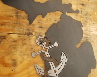 MIchigan Anchor Metal Artwork