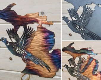 Michigan and Pheasant - Wildlife Home Decor