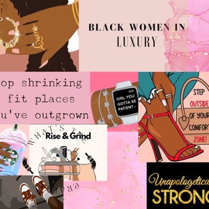 Black Girl in Luxury, Luxury Lifestyle Sticker for Sale by Black11Flamingo