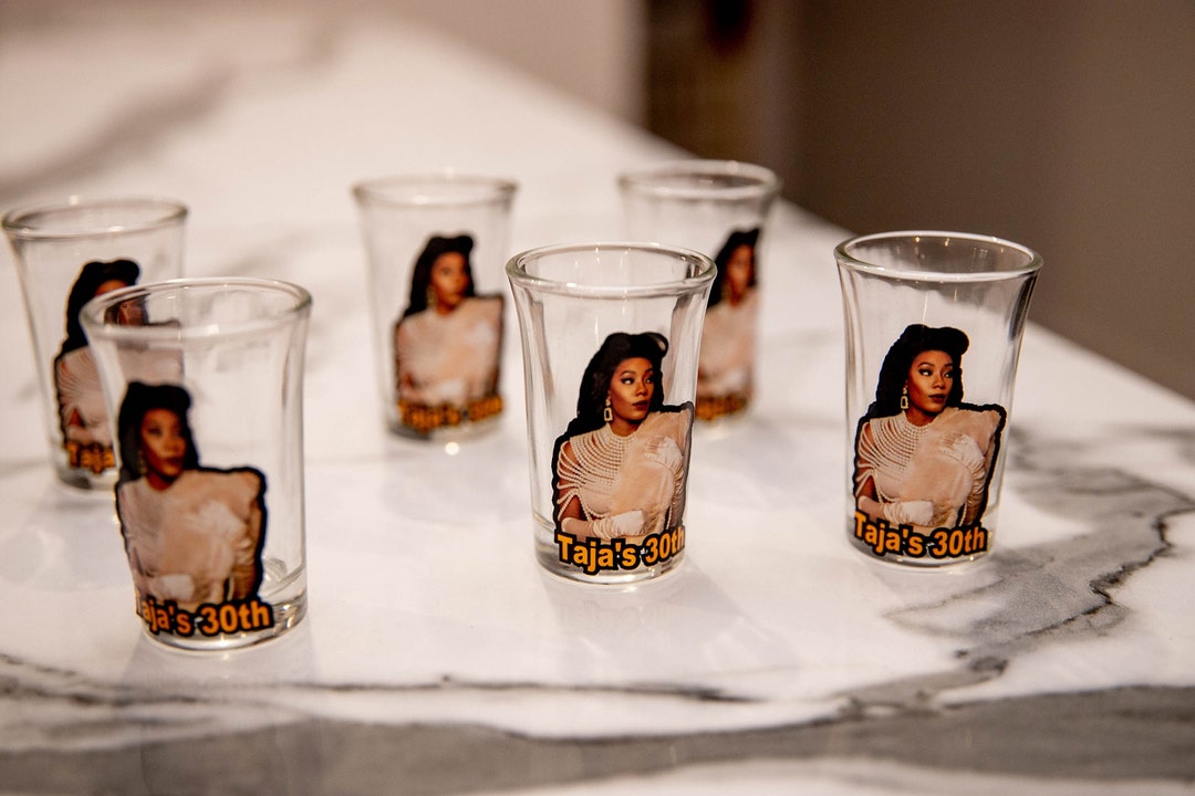 Personalized Printed Photo Shot Glasses plastic or Glass Material - Etsy