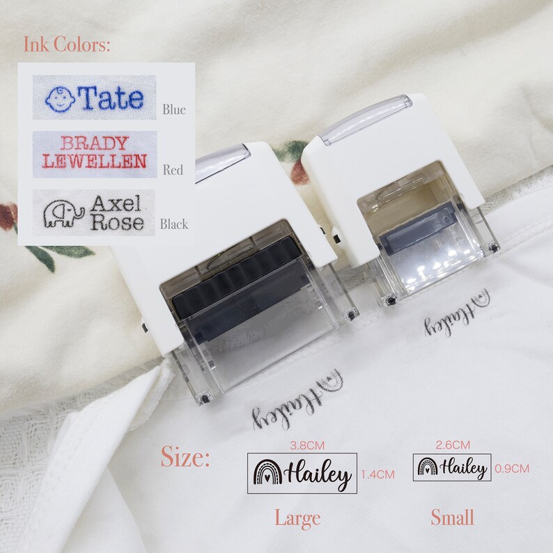 Personalized Name Stamp for Clothing, Kids Daycare Stamp image 5