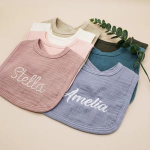 Personalized Embroidered Baby Bib with Name: Soft Cotton Newborn Essentials