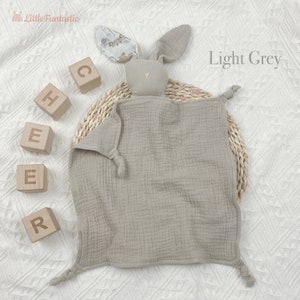 Baby soothing towel/Bunny towel/Easter Gift/Cotton soothing towel/Baby Muslin Comforter /Baby Shower Gift/Baby comforter image 7